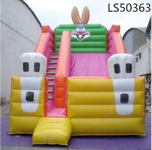 Hot sale playground kid large outdoor slide, inflatable dry slide LS50363