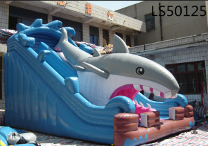 Factory Price Sharks Inflatable Slide for kids LS50125