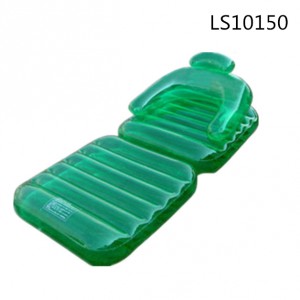 Factory new design inflatable pvc swimming mat water beach mattress with cushion LS10150