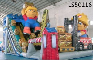 Carton High Quality Inflatable Slide for kids LS50116