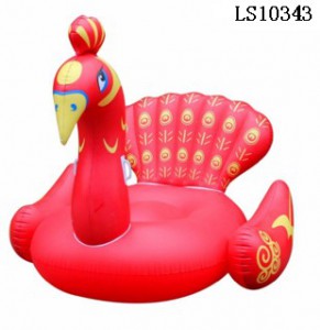 Giant Inflatable Peacock Pool Float With Red Body LS10343