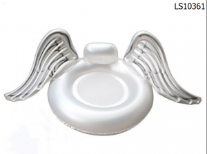 Popular design pvc inflatable white angel swim float LS10361