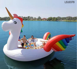 Inflatable 6 Person Party Unicorn Island Water Float Lounge LS10370