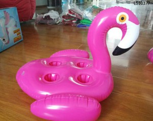 4-beverages flamingo inflatable drink holder pvc LS10377