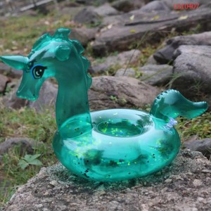 Inflatable pegasua drink holder with glitters LS10407