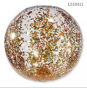 Inflatable ball with glitter LS10411