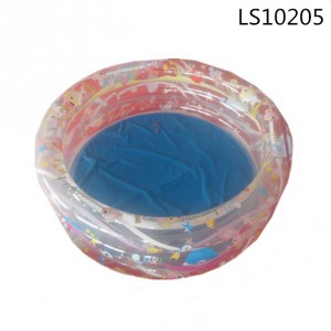 Round new design inflatable phthalate free pvc swimming pool with custom logo printed for kids LS10205