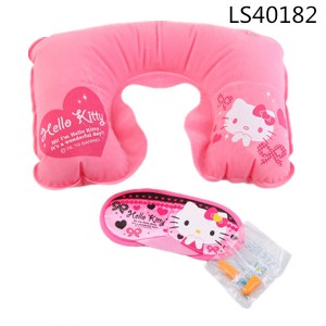 Hello Kitty inflatable pillow flocked pillow Travel Pillow Sets LS40182