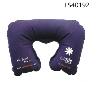 Customized Logo Inflatable Pillow Travel Pillow in Navy Design LS40192