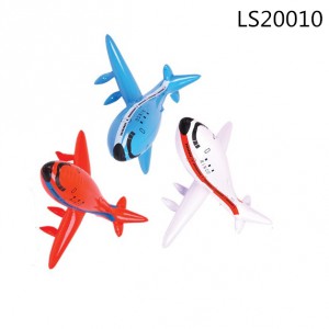 Inflatable air plane printed logo for kids play pvc toys LS20010