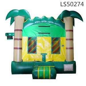 New palm tree design inflatable bouncy house with factory price for children play,hot popular castle in EU/USA LS50274