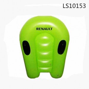 Inflatable swimming floating mat air beach mattress green color for water games LS10153