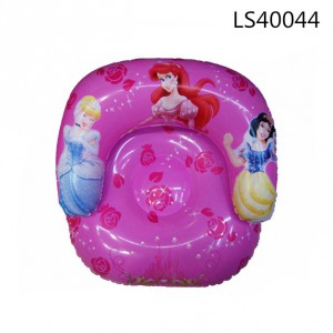 Pink with cartoon design and custom printing inflatable pvc sofa LS40044