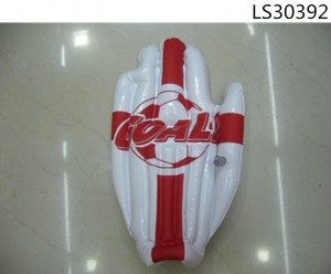 PVC cheering customized inflatable hands palm kids toys for promotion LS30392