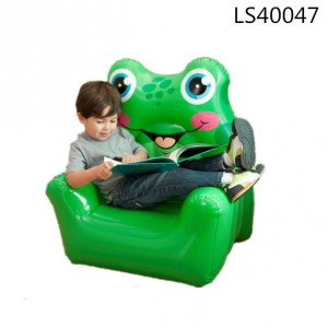 Frog animal design inflatable pvc sofa LS40047