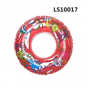 Red Full Printing Inflatable Phthlated Free PVC Swimming Ring LS10017