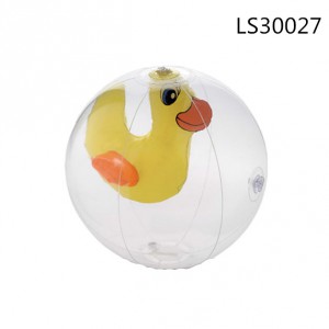 Inflatable Beach Ball With 3D Yellow Duck Insert LS30027