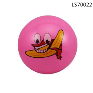 Advertising high quality inflatable vinyl pink ball with smile face LS70022