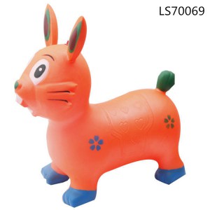 Factory best selling PVC inflatable cute jumping bouncing cat animal kids toys for promotion LS70069