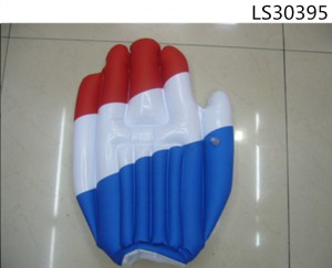 PVC cheering customized inflatable giant hands palm in multi-colors for promotion LS30395