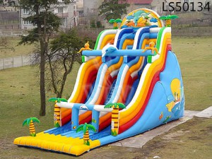 Hot Selling Treble Inflatable Slide for Kids LS50124