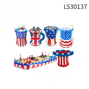 national flag inflatable ice cooler cooler pvc ice bucket LS30137