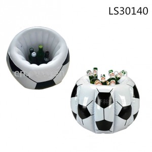 Football shape inflatable cooler bucket inflatable pvc ice bucket LS30140