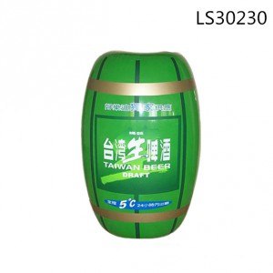 Custom PVC inflatable wholesale printed drinks bottle cup model in green color for advertising promotional gifts LS30230