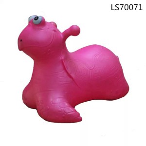 Factory wholesale lovely PVC inflatable jumping bouncing animal kids ride toys for promotion LS70071