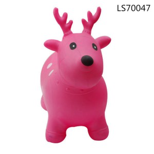 Hot sale PVC inflatable jumping bouncing animal in fashion design for kids play toys LS70047