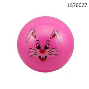 Customized wholesale high quality inflatable vinyl beach ball with happy smile face LS70027