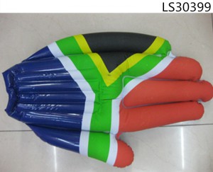 Inflatable colorful hand fingers pvc cheering inflatable palm for promotion gifts LS30399