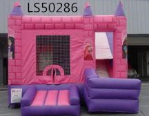 Pink design inflatable castle,inflatable bouncy house,inflatable bouncer with factory price for sale LS50286