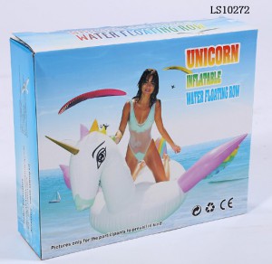 Top-sell fun unicorn inflatable water floating row LS10272