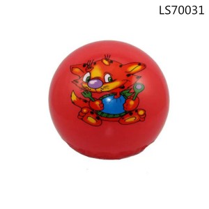 Factory wholesale kids inflatable labeling red vinyl ball with printed for promotion LS70031