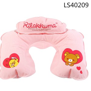 Bear Design Inflatable Pillow Customized Logo Pillow LS40209