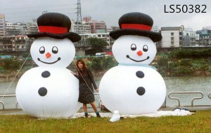 Big Inflatables Outdoor Cartoon Design Snowman With Smile For Decorations In Christmas Festival Day LS50382