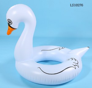 Customized PVC swan float swim ring LS10276