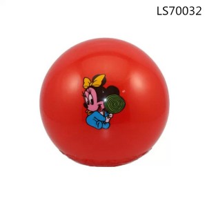 Factory wholesale cheap kids inflatable labeling red vinyl ball with printed for promotion LS70032