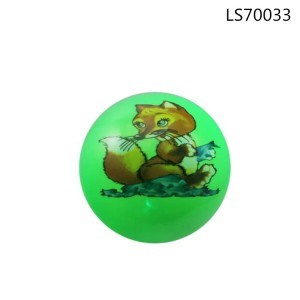 Factory wholesale cheap custom kids inflatable labeling green vinyl ball for promotion LS70033