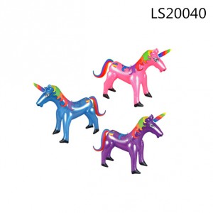 ​2016 wholesale advertising pvc inflatable unicorn animal toys for promotion LS20040