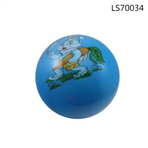 Factory wholesale cheap custom kids toys inflatable labeling blue vinyl ball for promotion LS70034