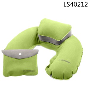 Light Green Inflatable Pillow with Pouch Promotional Pillow LS40212