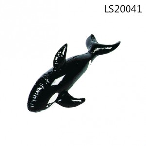 2016 wholesale pvc inflatable black fish toys for promotion LS20041