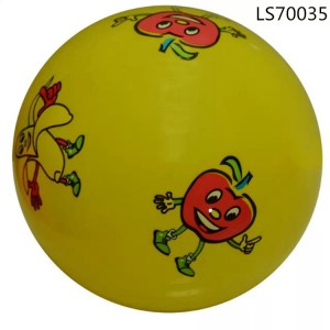 Factory wholesale cheap custom kids toys inflatable labeling vinyl ball in full porinted for promotion LS70035