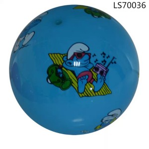 Factory wholesale cheap custom kids toys inflatable full printed labeling vinyl ball for promotion LS70036