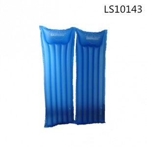 Customized factory wholesale PVC inflatable blue beach floating air mattress LS10143