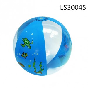 Cartoon Design Custom Printed Phthlate Free Inflatable Beach Ball LS30045