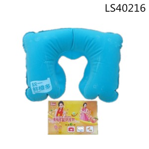 Customized Logo Inflatable Pillow Light Blue Pillow LS40216