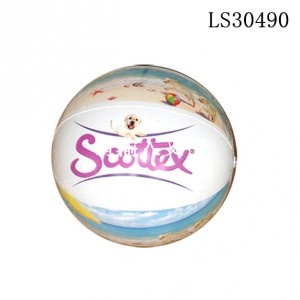 Promotional gifts customized logo PVC inflatable beach ball LS30490